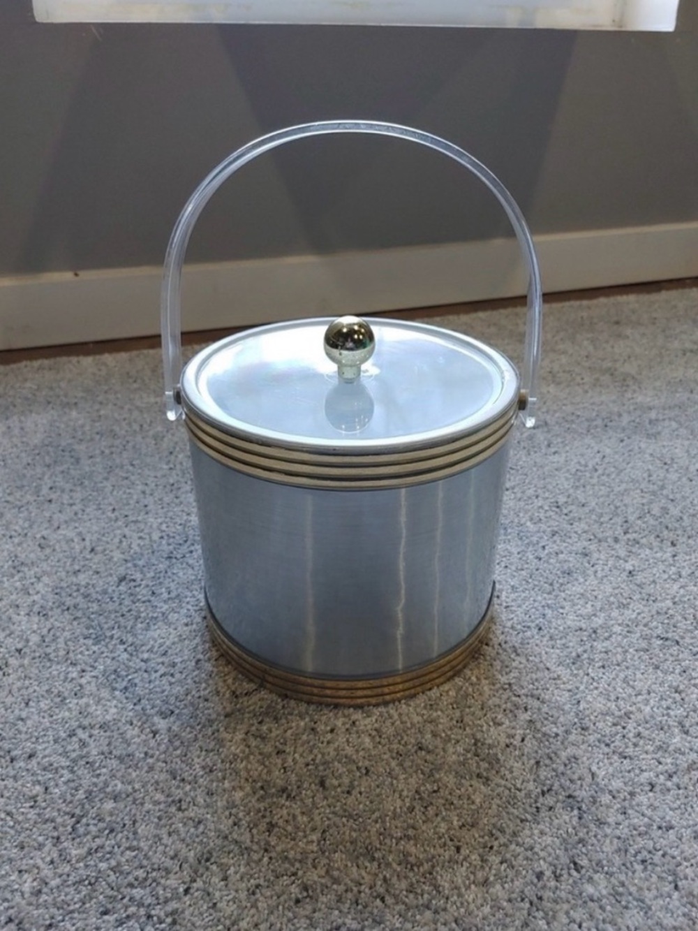 Vintage Ice Bucket Drulane A Towle Co. Goldtone Old Hollywood Made In USA